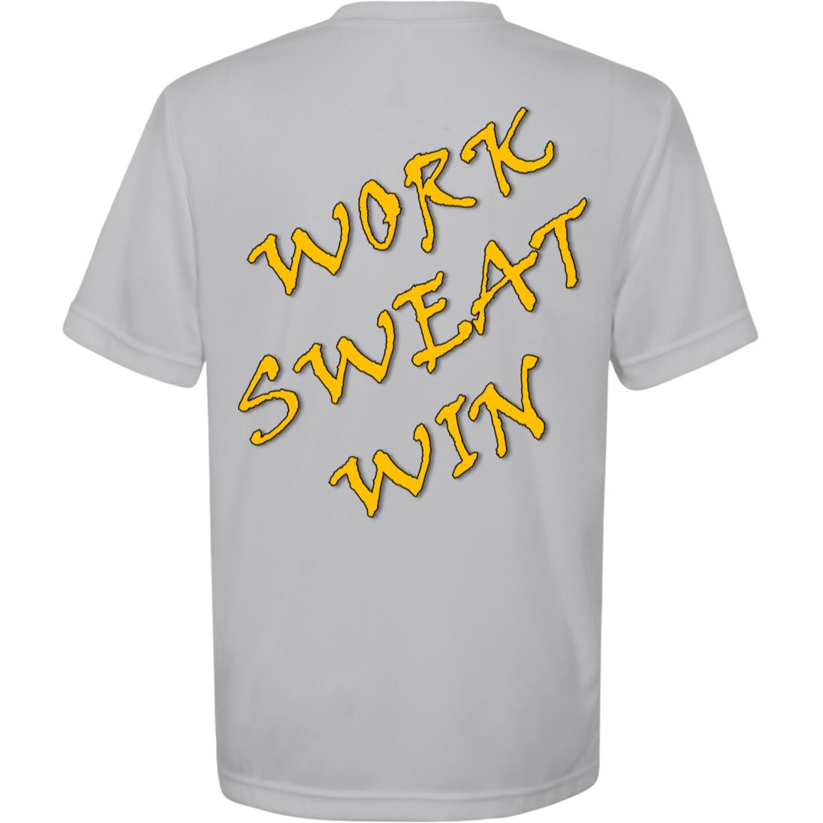 **NEW** CDR Elite Youth Performance T-Shirt – "Work, Sweat, Win"