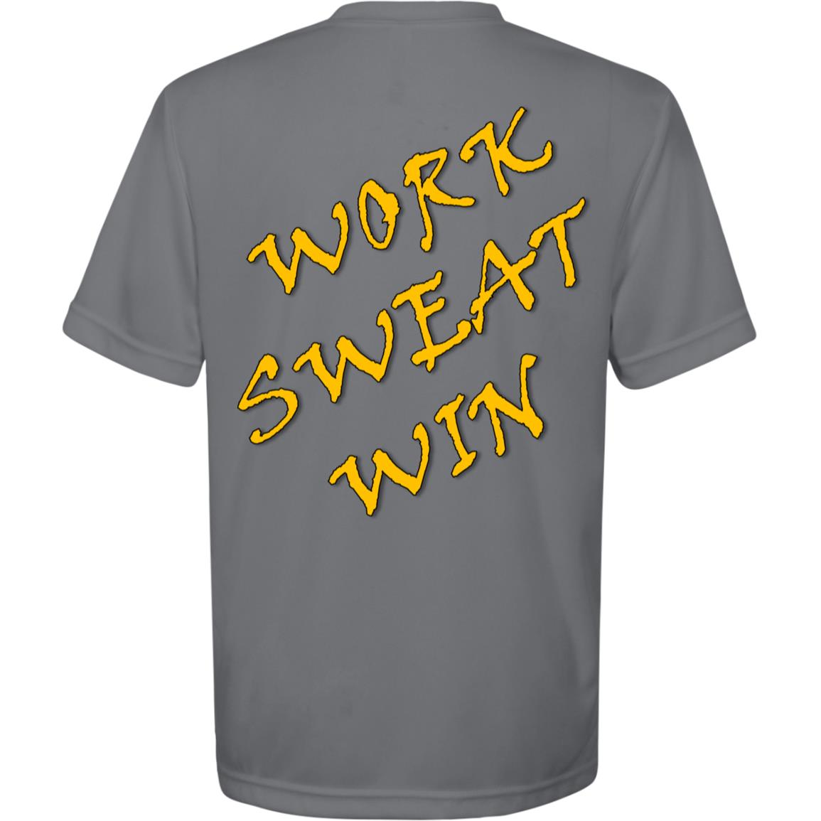 **NEW** CDR Elite Youth Performance T-Shirt – "Work, Sweat, Win"