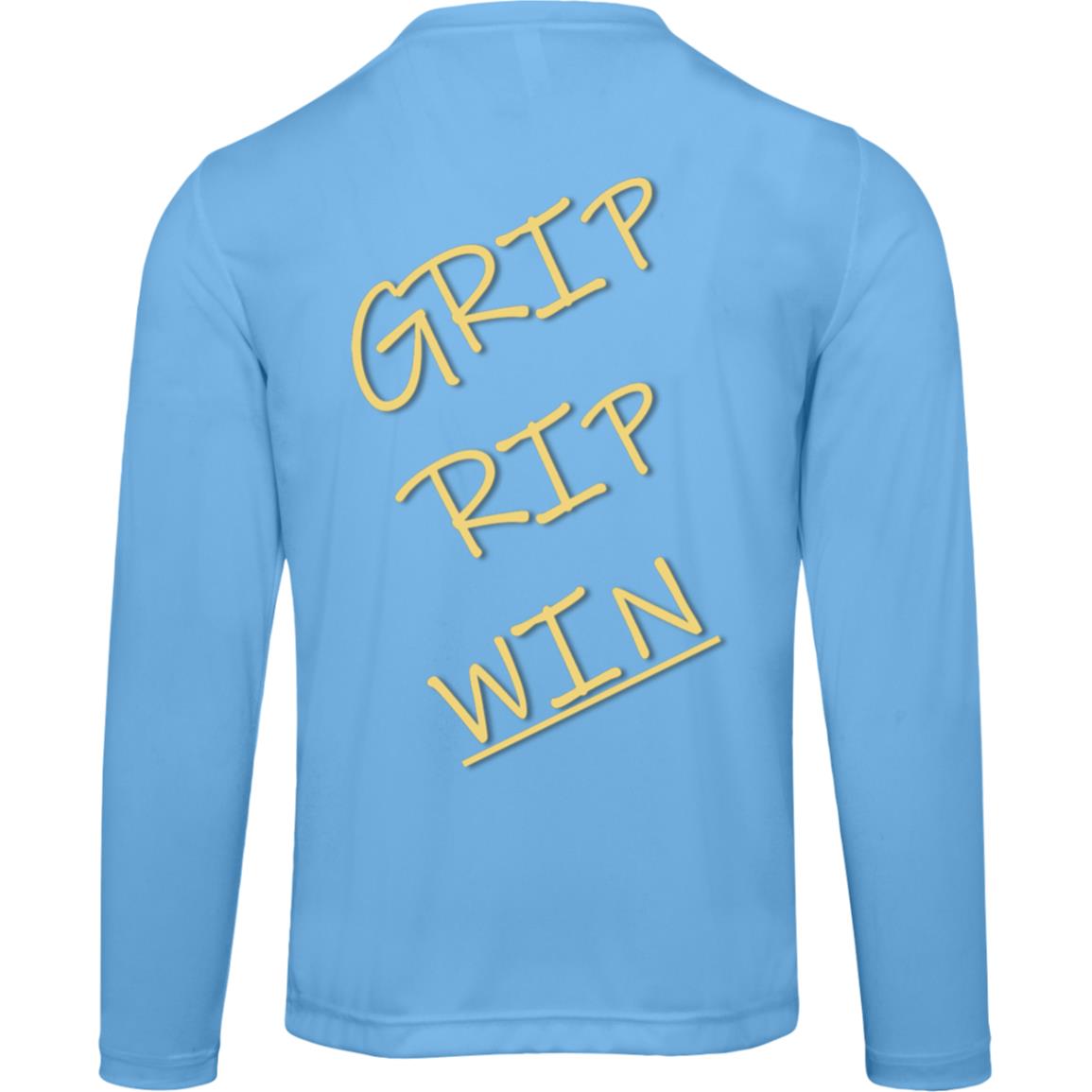 *NEW* Long Sleeve Gold Moisture Wicking Jake Medlock Shirt. "Grip, Rip, Win"