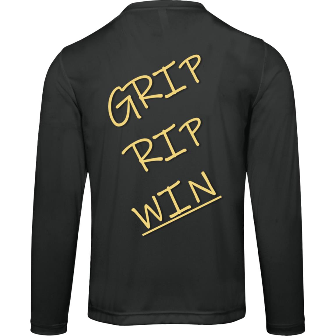 *NEW* Long Sleeve Gold Moisture Wicking Jake Medlock Shirt. "Grip, Rip, Win"