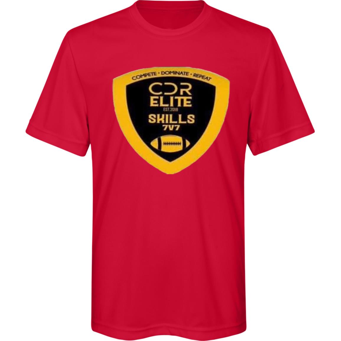 **NEW** CDR Elite Youth Performance T-Shirt – "Work, Sweat, Win"