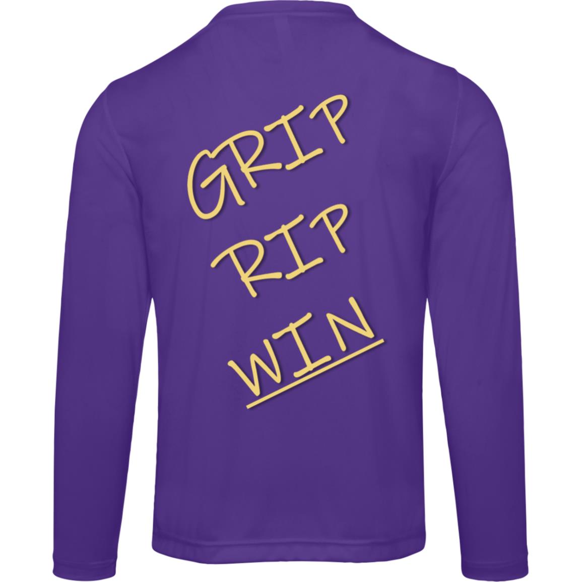 *NEW* Long Sleeve Gold Moisture Wicking Jake Medlock Shirt. "Grip, Rip, Win"