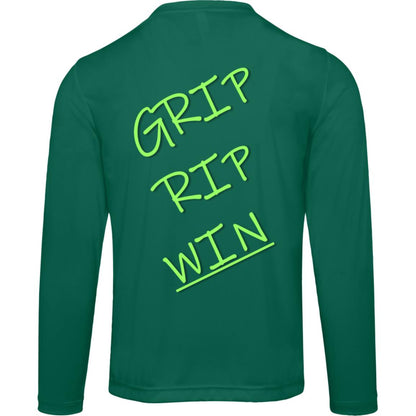 *NEW* Adult L/S Jake Medlock Passing Academy Moisture Wicking T in Neon Green