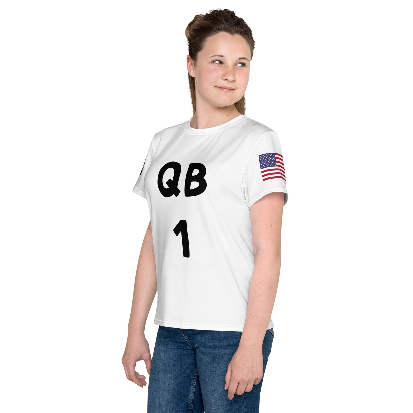 Youth crew neck t-shirt- QB 1