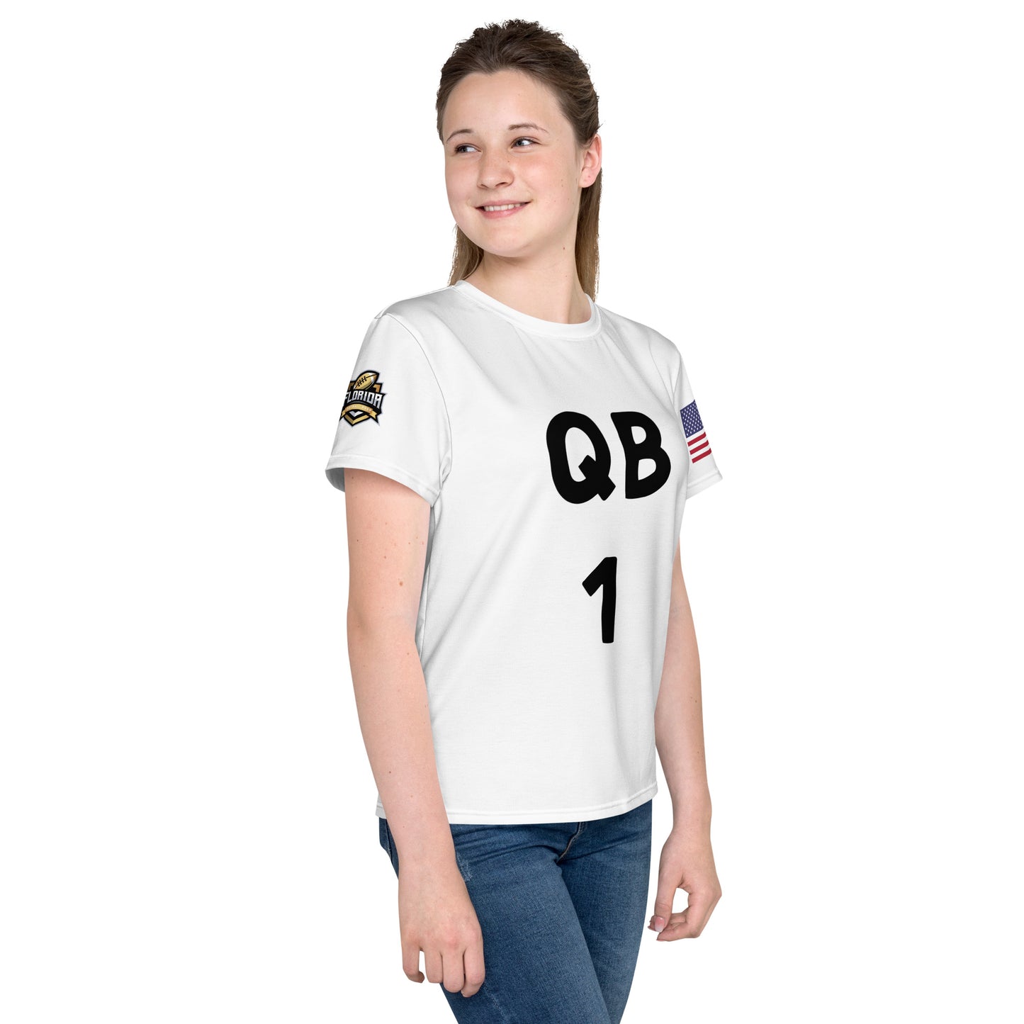 Youth crew neck t-shirt- QB 1