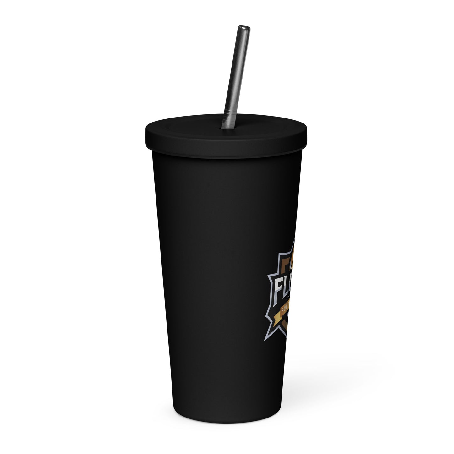 Insulated Florida Football Prep tumbler with a straw