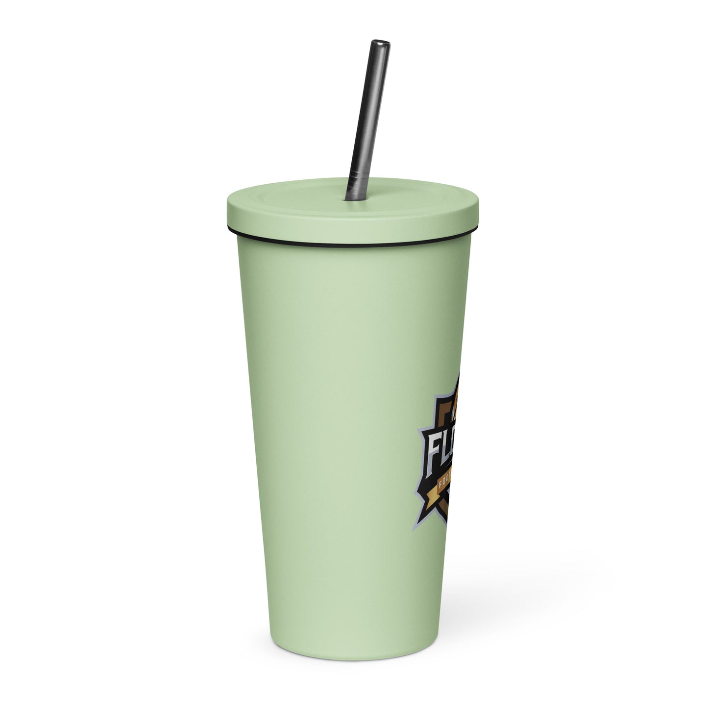 Insulated Florida Football Prep tumbler with a straw