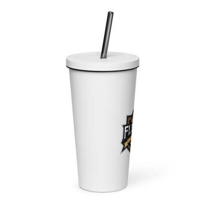 Insulated Florida Football Prep tumbler with a straw